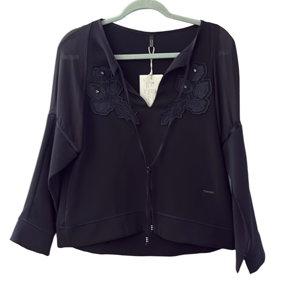 SPORTALM Austrian elite navy top with embellishment designs NWT